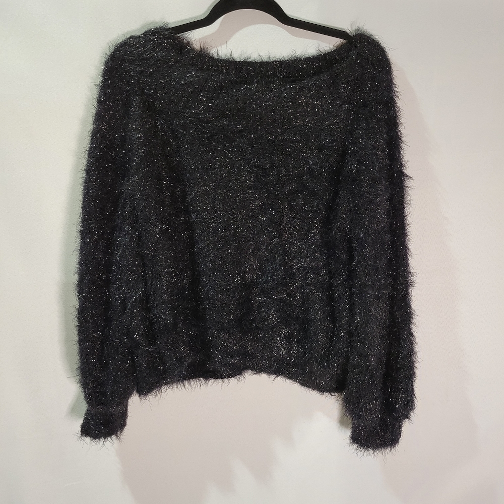 Express sparkly, fuzzy sweater size large
